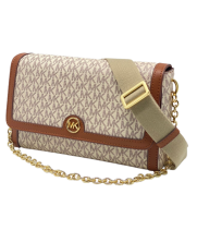 Сумка Michael Kors бежевая с контрастной окантовкой