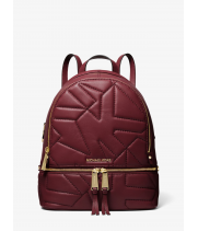 Женский рюкзак Michael Kors Rhea Logo Quilted бордовый