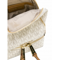Женский рюкзак Michael Kors RHEA бежевый с логотипом 