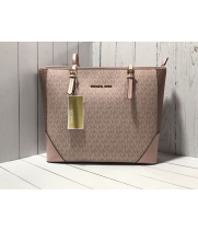 Сумка MICHAEL MICHAEL KORS розовая с надписями Selma Large